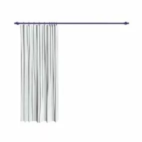 Home Curtains With Rod Pocket 3d model