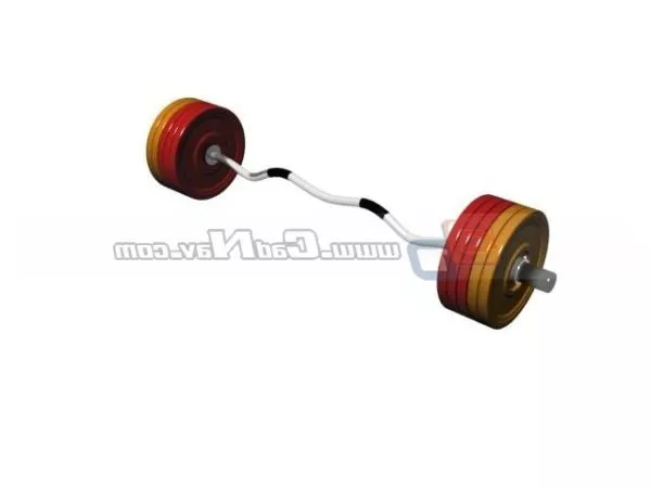Curve Barbell Gym Equipment Set 3d model Curve Barbell Gym Equipment Set 3d model