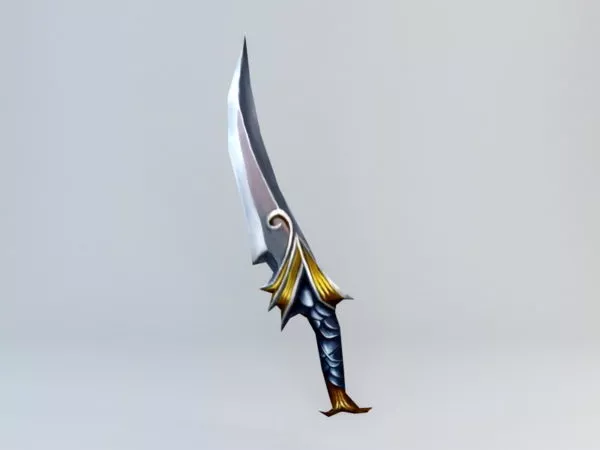 Rare Dagger With Case 3d model