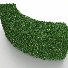 Curved Hedge Garden Plants 3d model