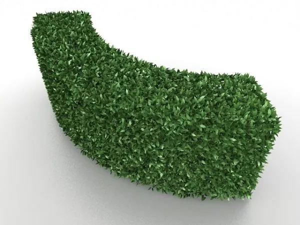 Curved Hedge Garden Plants 3d model Curved Hedge Garden Plants 3d model