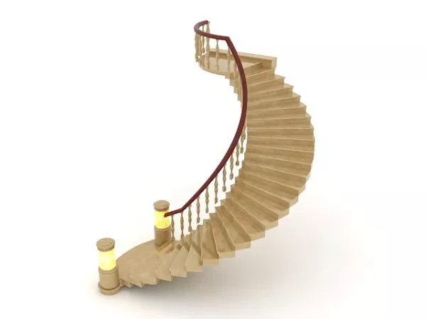 Curved Stone Staircase Design 3d model Curved Stone Staircase Design 3d model
