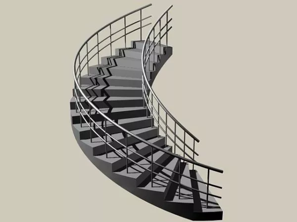 Spiral Staircase Concrete Material 3d model
