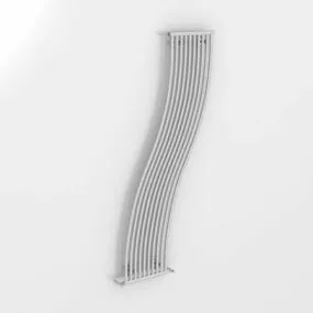 Curved Design Vertical Radiator 3d model