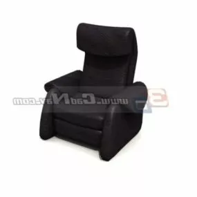 Leather Cushion Lounge Chair Furniture 3d model