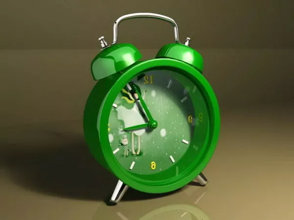 Classic Alarm Clock, Iron Case Clock 3d model