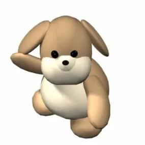 Cute Cartoon Bear Toy 3d model