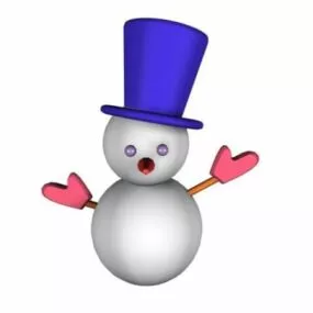 Cute Christmas Snowman Toy 3d model