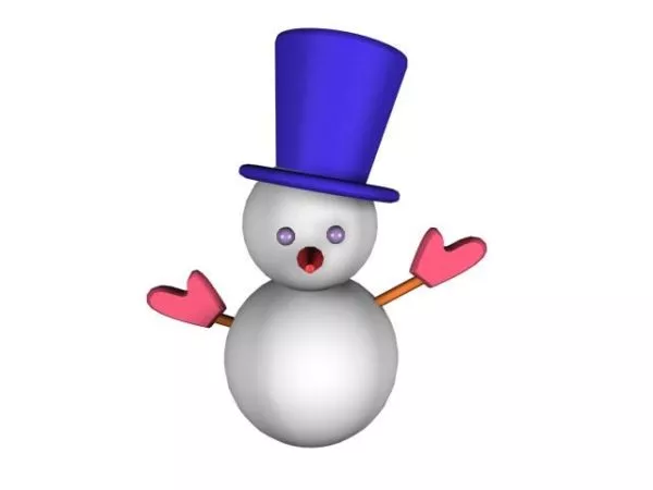 Cute Christmas Snowman Toy 3d model Cute Christmas Snowman Toy 3d model