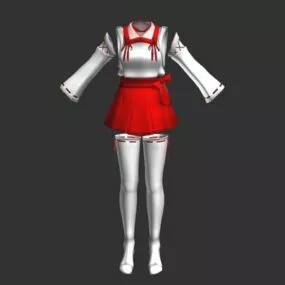 Cute Dress Outfits Fashion 3d model