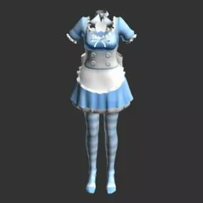 Cute Maidservant Fashion Clothing 3d model