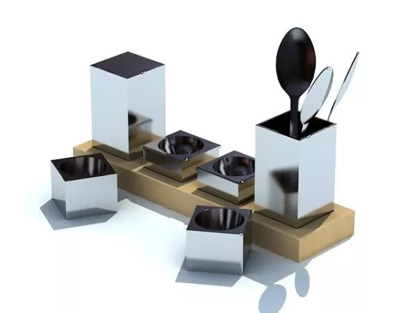 Antique Cutlery Set 3d model