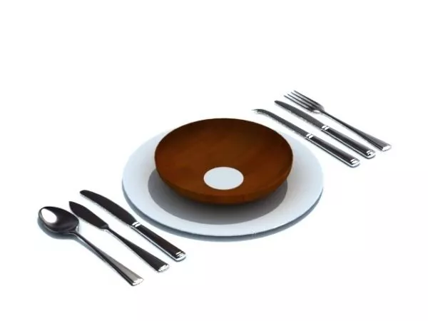 Antique Cutlery Set 3d model
