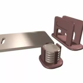 Kitchen Cutting Board And Rack 3d model
