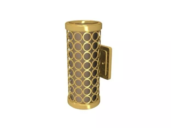 Antique Cylindrical Brass Wall Lamp 3d model Antique Cylindrical Brass Wall Lamp 3d model