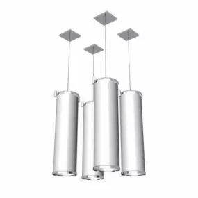 Dinning Room Cylindrical Pendant Light Fixture 3d model