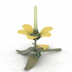 Flower Metal Home Candle Holder 3d model