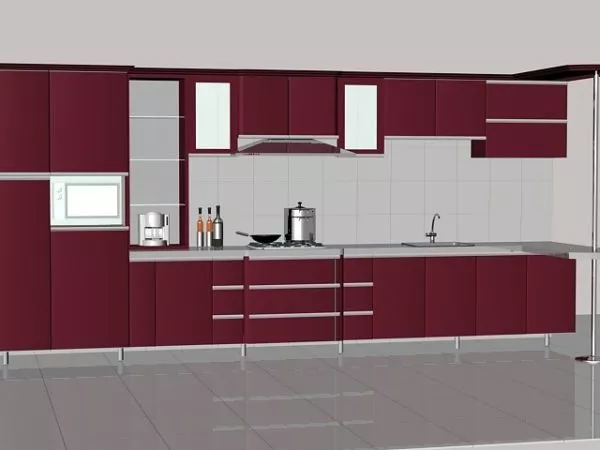 Set Of Kitchen Utensil Spoons With Hanger 3d model