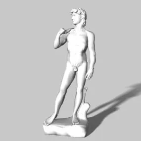 Famous David Statue 3d model