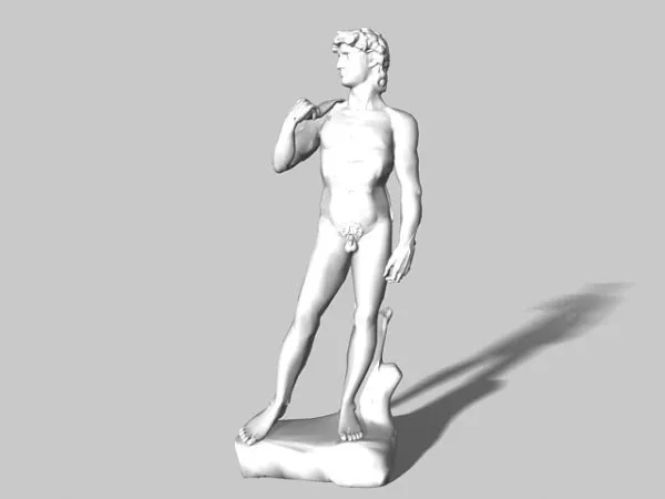 Famous David Statue 3d model Famous David Statue 3d model