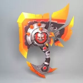 Death Crystal Axe Weapon 3d model