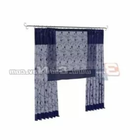 Decoration Kitchen Window Curtain 3d model