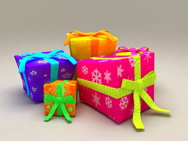 Holiday Gift Boxes 3d model Holiday Gift Boxes 3d model