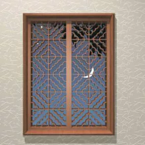 Home Decorative Lattice Window 3d model