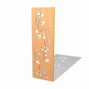 Decorative Wooden Carved Panel 3d model