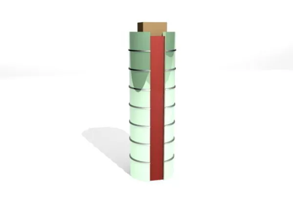 European Round Column Component 3d model