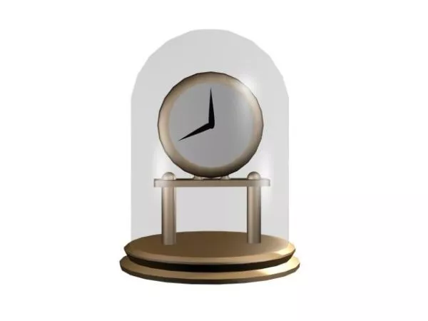Retro Circle Alarm Clock Round Shape 3d model