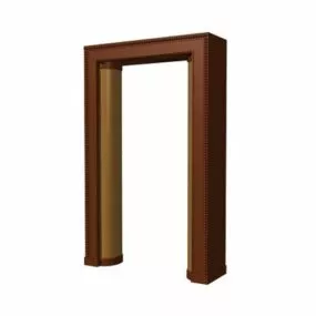 Decorative Wooden Door Frame 3d model