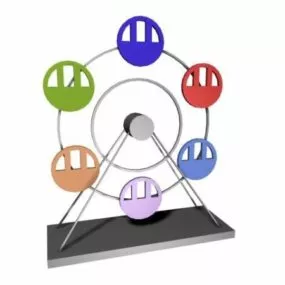 Decorative Playground Ferris Wheel 3d model
