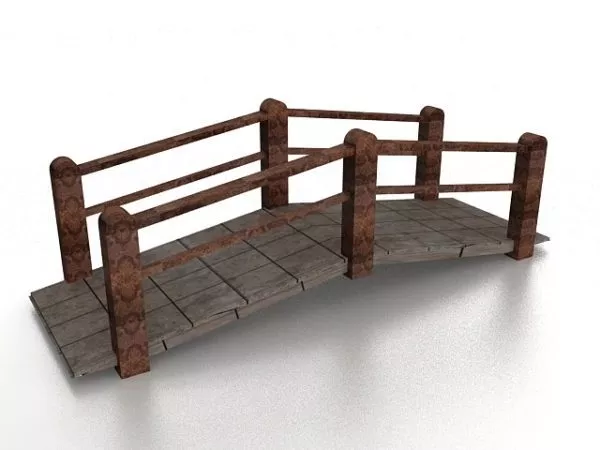 Bridge On Snow 3d model