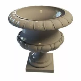 Stone Material Garden Urn 3d model