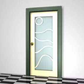 Decorative Home Glass Door 3d model