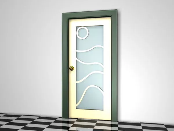 Decorative Home Glass Door 3d model Decorative Home Glass Door 3d model