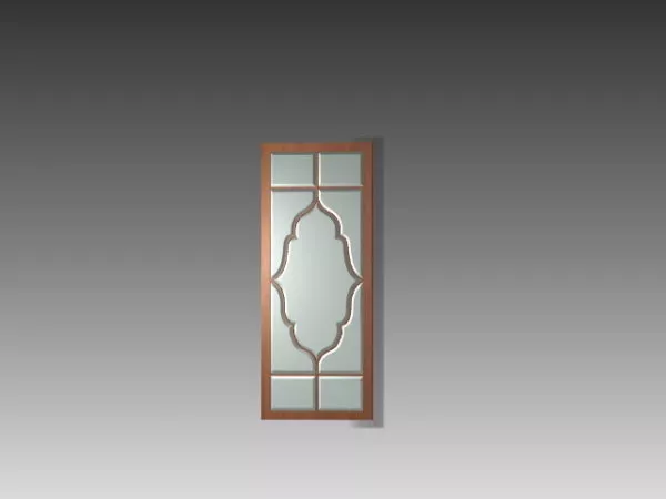 Decorative Glass Wood Door Insert 3d model Decorative Glass Wood Door Insert 3d model