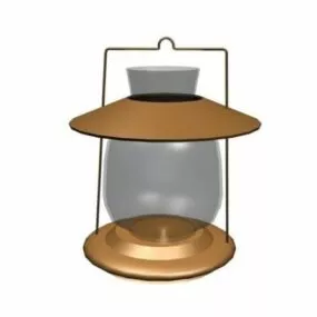 Decorative Brass Oil Lamp 3d model