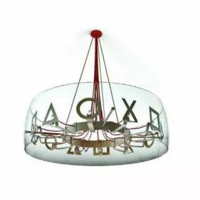 Decorative Glass Ceiling Pendant Lamp 3d model