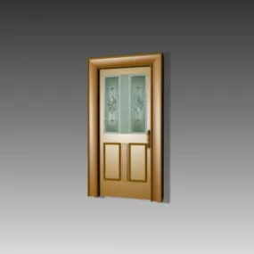 Old Style Glazed Door Design 3d model