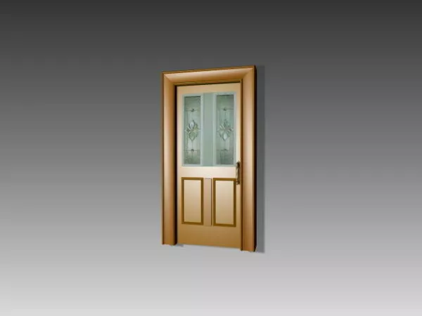Old Style Glazed Door Design 3d model Old Style Glazed Door Design 3d model