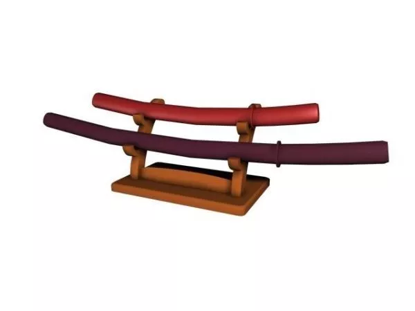 Katana Sword Decoration 3d model Katana Sword Decoration 3d model