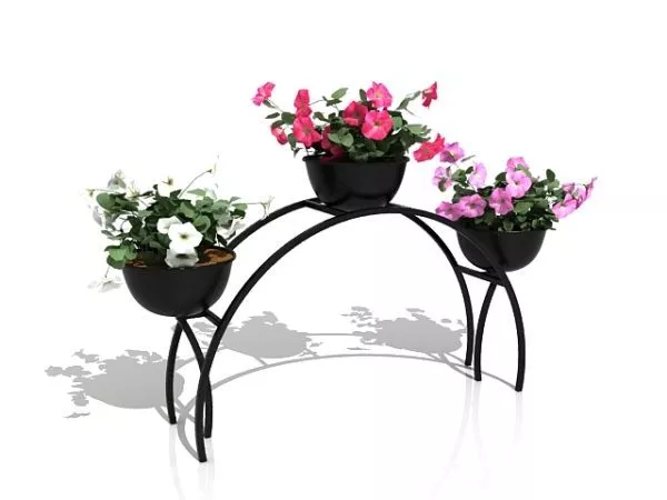 Garden Metal Plant Flower Stand 3d model Garden Metal Plant Flower Stand 3d model