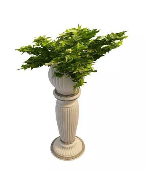 Pedestal Planter Potted 3d model Pedestal Planter Potted 3d model