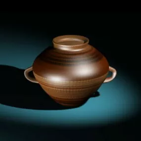 Antique Decorative Pottery Pot 3d model