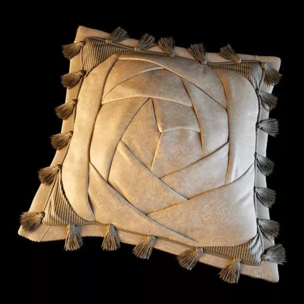 Grey Pillow Realistic 3d model