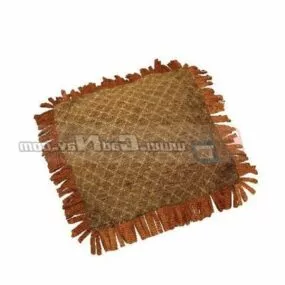 Decorative Brown Sofa Cushion 3d model