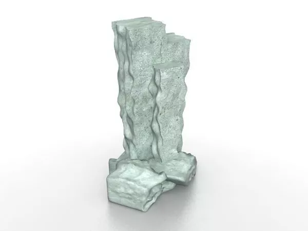 Low Poly Rocks Field Landscape 3d model