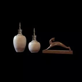 Living Room Decorative Vases Decoration 3d model